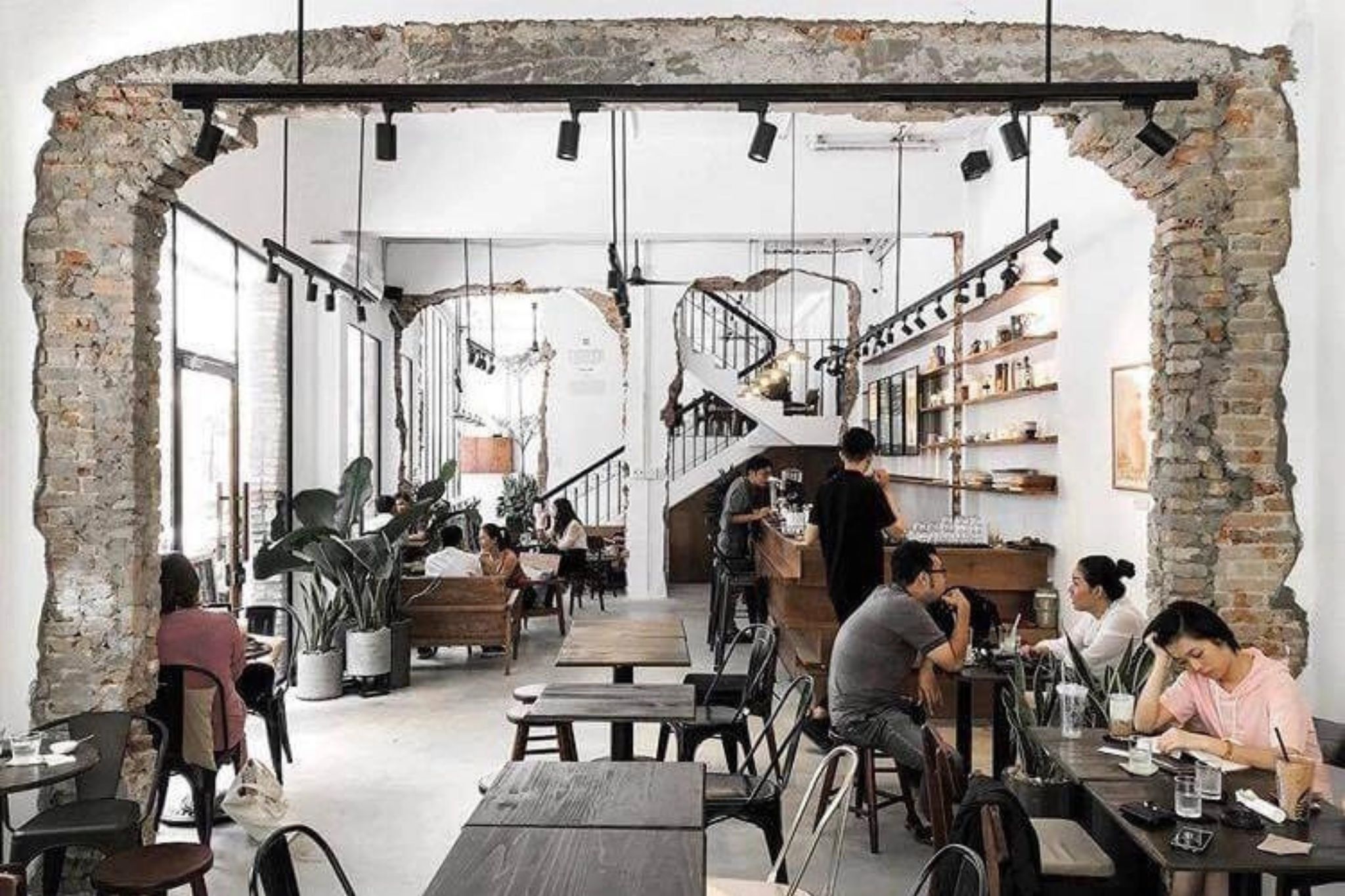 Thiết kế quán cafe phong cách Rustic